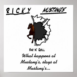Poster Mustangshirtfront, o que acontece no Mustang's...