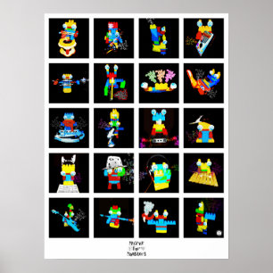 Pôster Muzak Para Monstros: Colagem