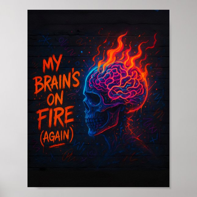 Poster My Brain's on Fire (Again) (Frente)