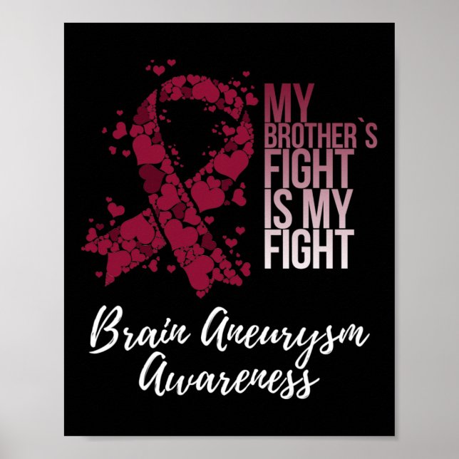 Poster My Brother’s Fight Is My Fight Brain Aneurysm Awar (Frente)