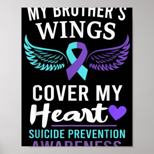 Poster My Brothers Wings Cover Heart Suicide Awareness R  (Frente)