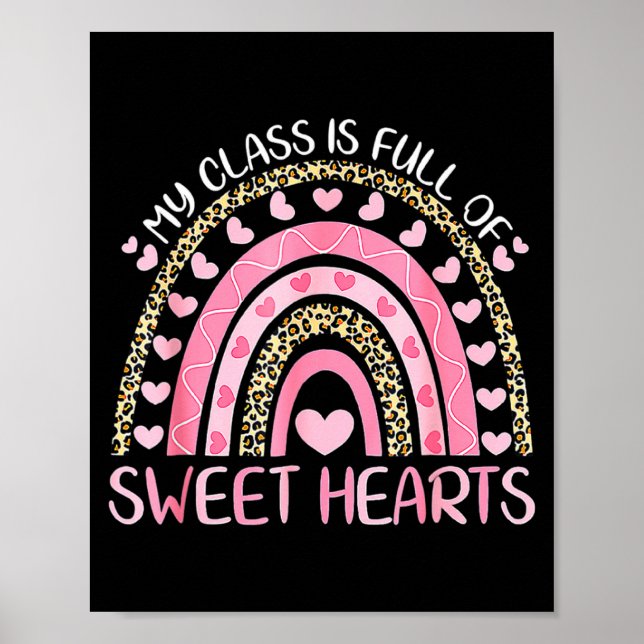 Poster My Cl Is Full Of Sweethearts Rainbow Valentines  (Frente)