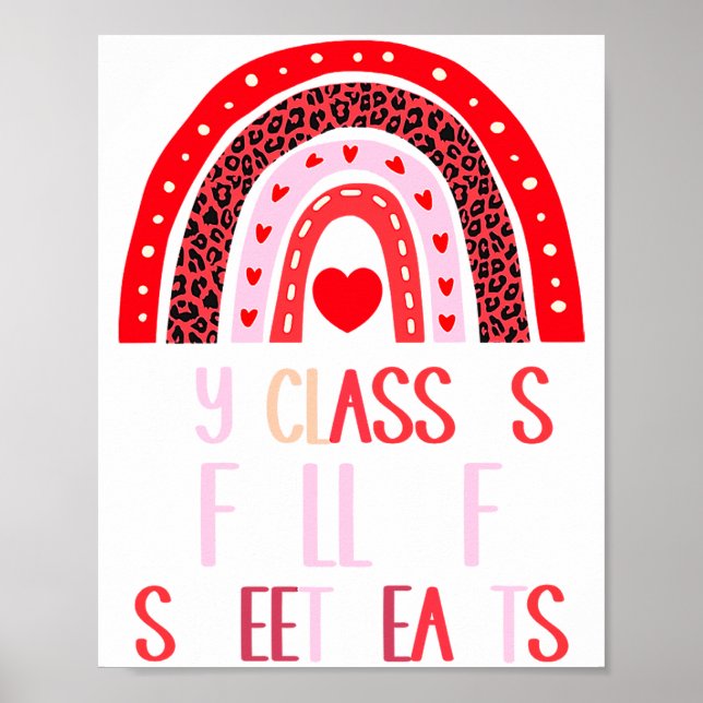 Poster My Cl Is Full Of Sweethearts Teacher Valentines  (Frente)