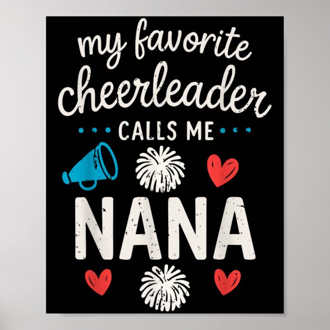 Poster My Favorite Cheerleader Calls Me Nana Grandma Chee (Frente)