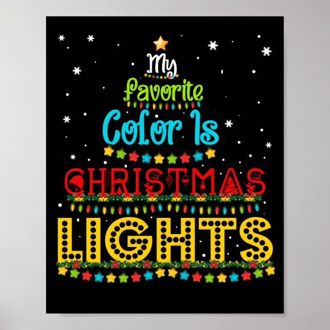 Poster My Favorite Color is Christmas Lights (Frente)