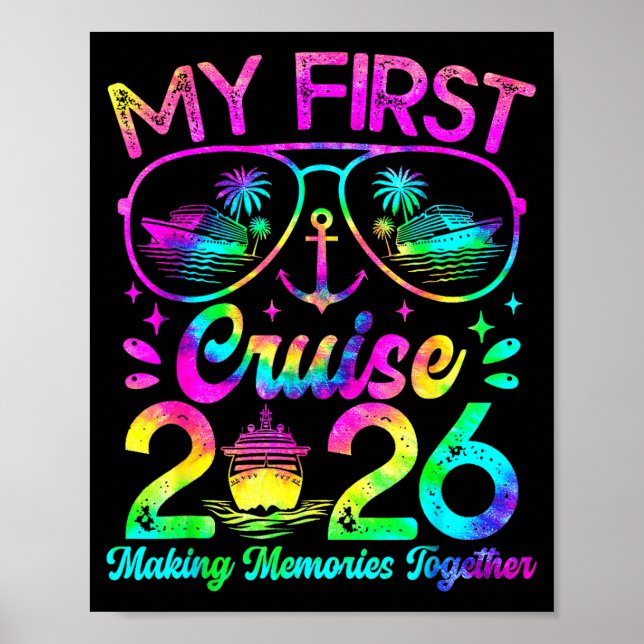 Poster My First Cruise 2026 Funny First Time Cruise Vacat (Frente)