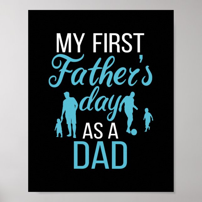 Poster My First Father'S Day As A Dad Father And Son (Frente)