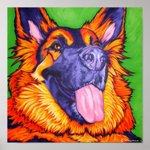 Pôster My First King Shepherd Painting
