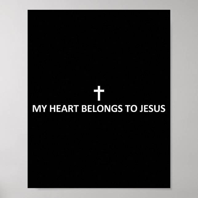Poster My Heart Belongs To Jesus Subtle Minimal Christian (Frente)