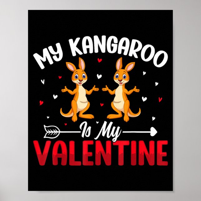 Poster My Kangaroo Is My Valentine - Animal Lovers Valent (Frente)