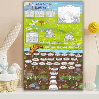Poster My Lenten Path to Easter Color Your Own Kids