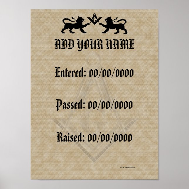 Poster My Masonic History (Frente)