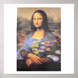 Poster My New Dress - collage - Mona Lisa in a Monet Dres