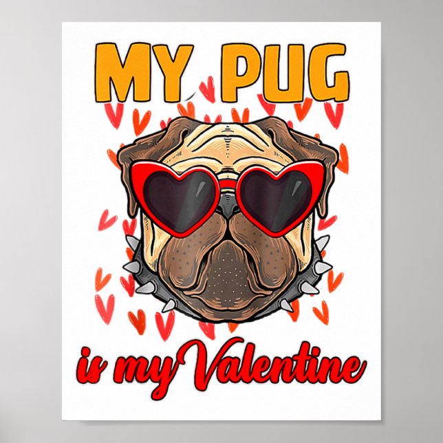 Poster My Pug In My Valentine Cute Valentineu2019s Day Pe (Frente)