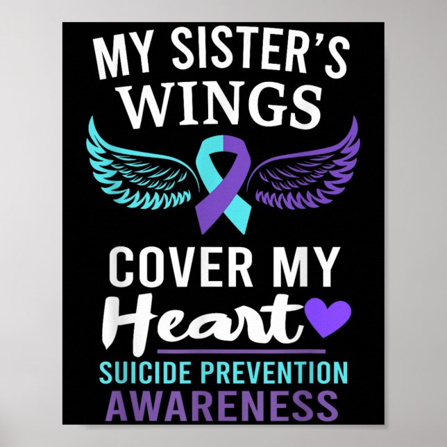 Poster My Sister's Wings Cover Heart Suicide Awareness Ri (Frente)