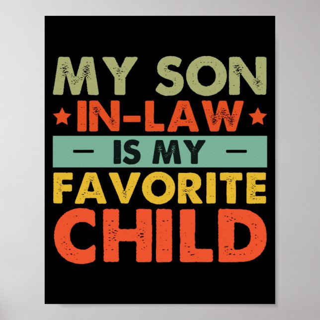 Poster My Son In Law Is My Favorite Child Family Groovy  (Frente)