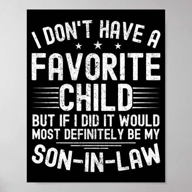 Poster My Son In Law Is My Favorite Child Funny Family Hu (Frente)