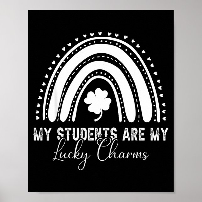 Poster My Students Are My Lucky Charms Teacher St Patrick (Frente)