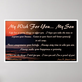 Poster My Wish For You... My Son
