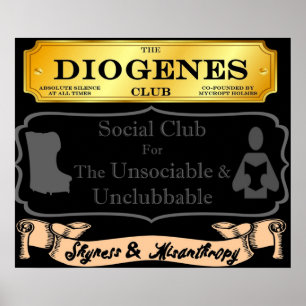 Poster Mycroft Holmes Diogenes Club Para A Unsociável