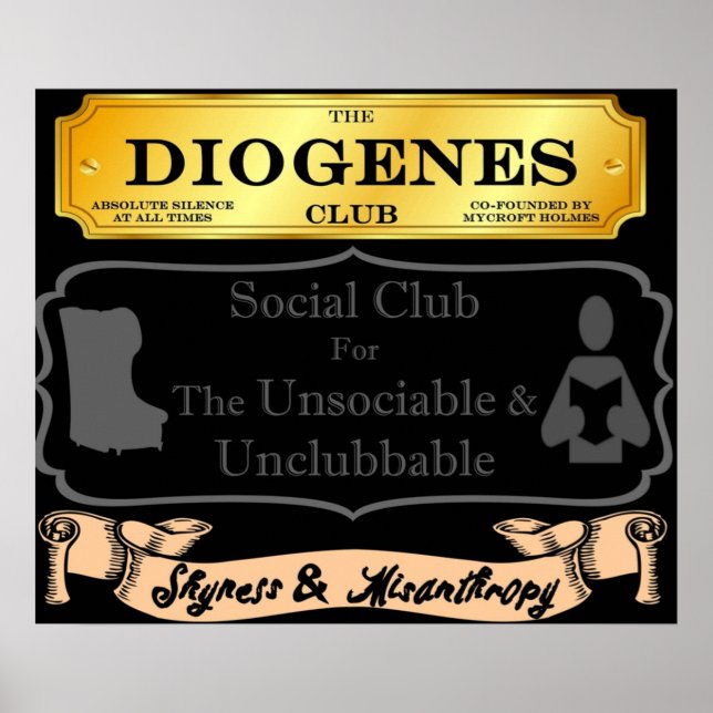 Poster Mycroft Holmes Diogenes Club Para A Unsociável (Frente)