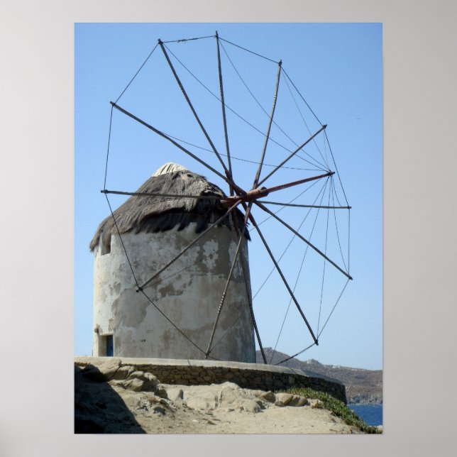Pôster Mykonos Windmill (Frente)