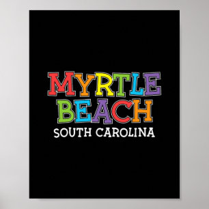 Poster Myrtle Beach Carolina do Sul Meninos Meninas Crian