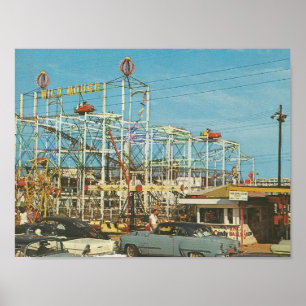 Poster Myrtle Beach, SC ~ 1960 ~ Gay Dolphin Park