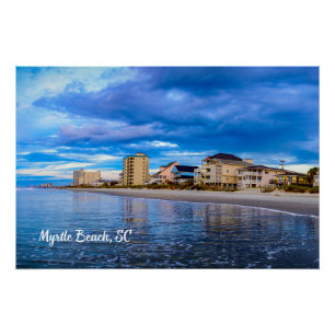Pôster Myrtle Beach, South Carolina Ocean Beach View