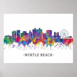 Poster Myrtle Beach South Carolina Skyline