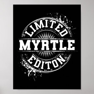 Poster Myrtle Edição Limitada Divertido Nome Personalizad