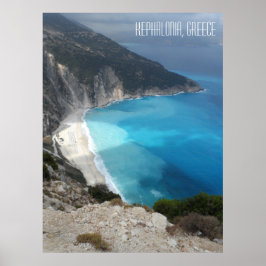 Poster Myrtos Beach Grécia grega da ilha Kefalonia
