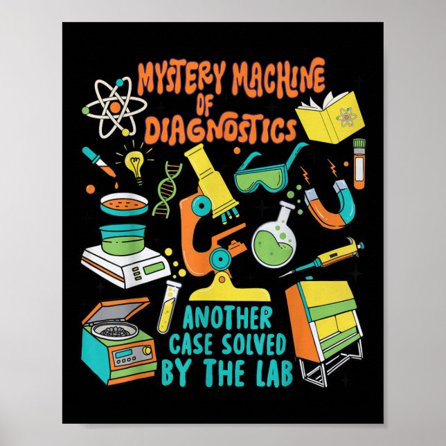 Poster Mystery Machine Of Diagnostics Lab Semana 2025 (Frente)