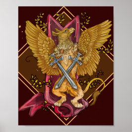 Poster Mystic Griffin com espadas