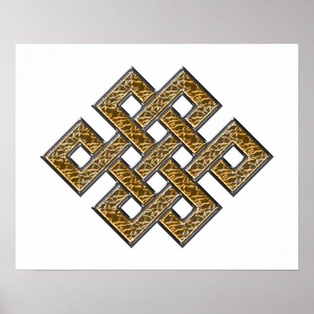 Pôster Mystic Knot - Silver & Gold 2 (Frente)