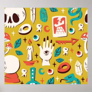 Poster Mystic Melange: Elementos ocultos sem costura