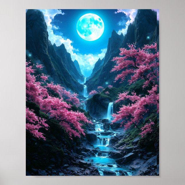 Poster Mystic Moonlit Valley (Frente)