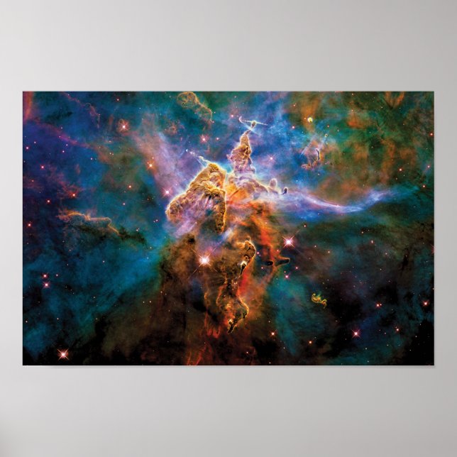 Poster Mystic Mountain Carina Nebula Hubble Photo (Frente)