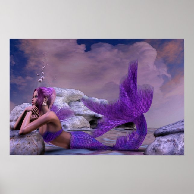 Pôster Mystic Siren Fantasy Mermaid Trabalho de arte (Frente)