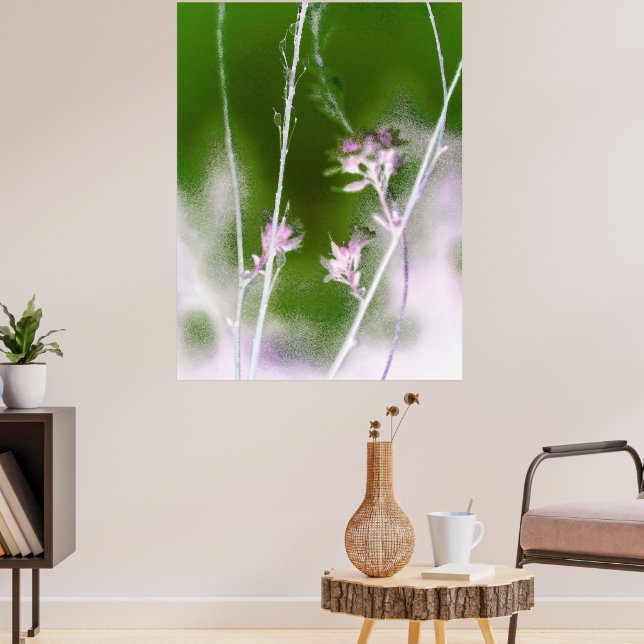 Poster Mystical Forest Bloom – Romantic Flowers & Trees (Sala de Estar 3)