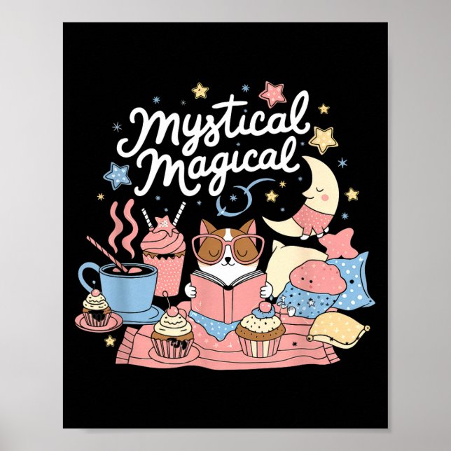Poster Mystical Magical Retro Aesthetic Space Gift Men Wo (Frente)