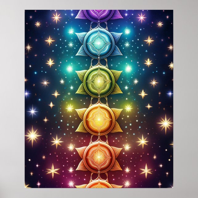Poster Mystical Spiritual Chakras (Frente)