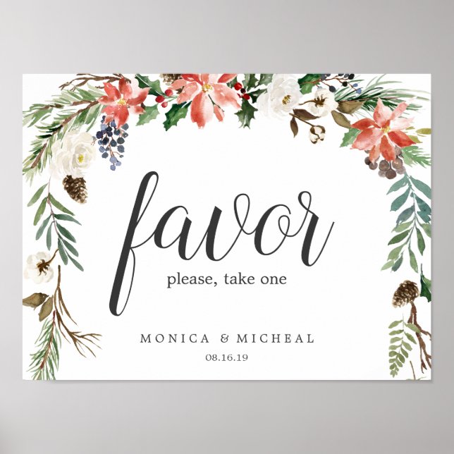 Poster Mystical Winter | Wedding Favor Sign (Frente)