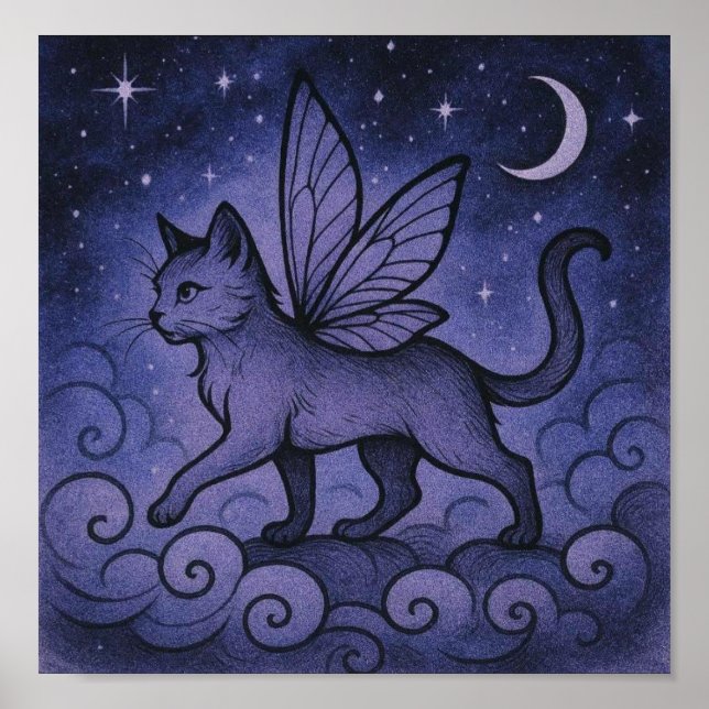 Poster MysticButterFlyCat (Frente)