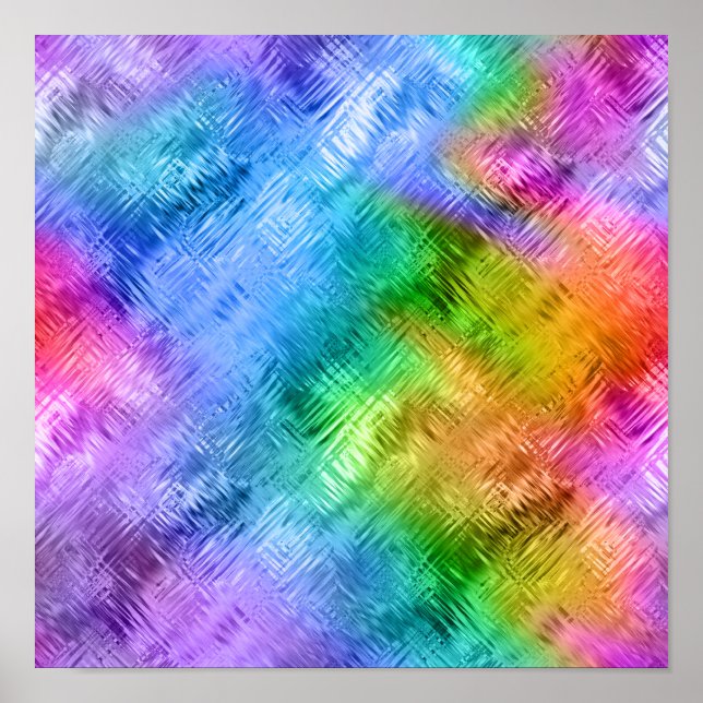 Pôster Mystico Topázio Azul Textura Vidrada (Frente)