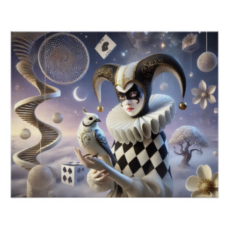 Pôster Mystischer Harlekin im Traumland