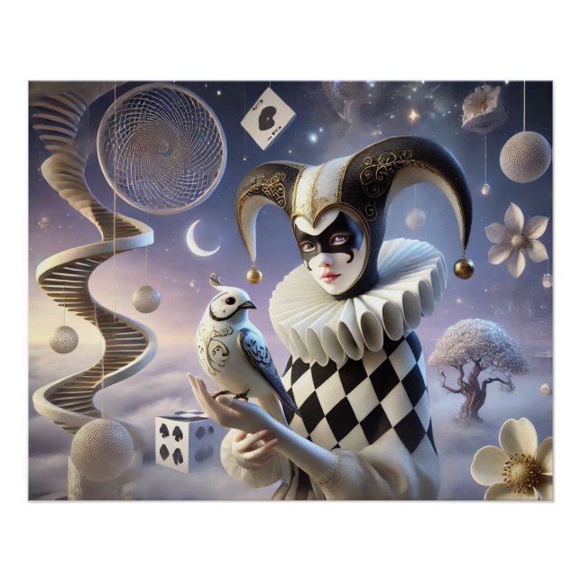Pôster Mystischer Harlekin im Traumland (Frente)