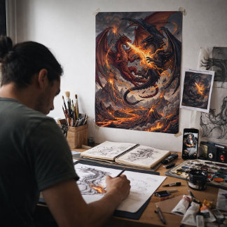 Poster Mythic Realms Clash of Dragons