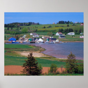 Pôster N.A. Canadá, Ilha do Príncipe Edward. Os barcos 