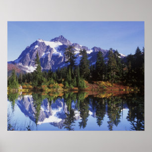 Pôster N.A., EUA, Washington, Mt. Baker & Snoqualmie